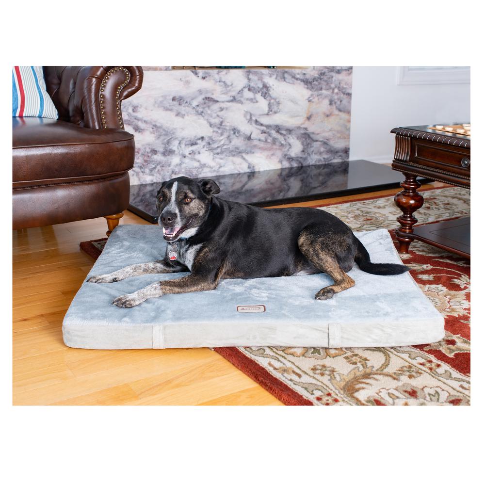 Armarkat Model M06HHL/HS-L Large Memory Foam Orthopedic Pet Bed Mat in Gray & Sage Green. Picture 6
