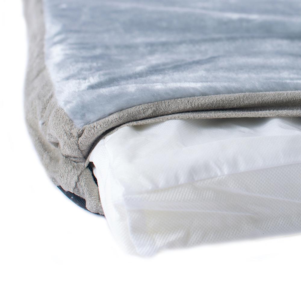 Armarkat Model M06HHL/HS-L Large Memory Foam Orthopedic Pet Bed Mat in Gray & Sage Green. Picture 12