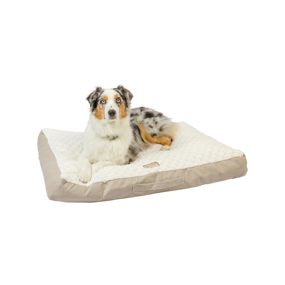 Large With Handle, Dog Crate Mat With Poly Fill Cushion & Removable Cover. Picture 1