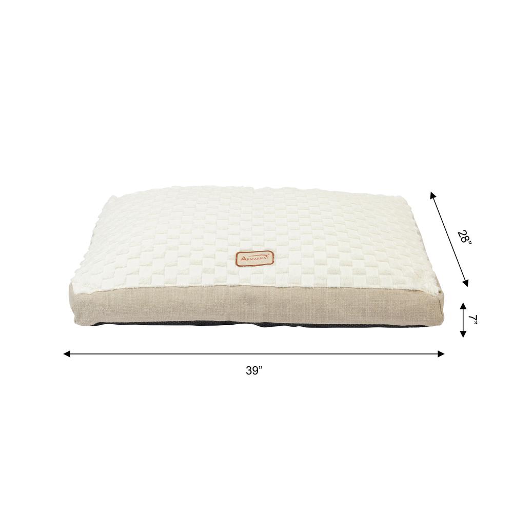 Large With Handle, Dog Crate Mat With Poly Fill Cushion & Removable Cover. Picture 6