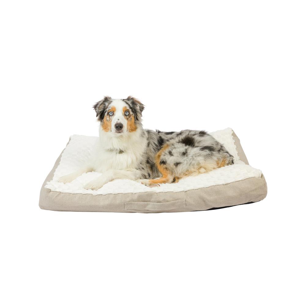 Large With Handle, Dog Crate Mat With Poly Fill Cushion & Removable Cover. Picture 7