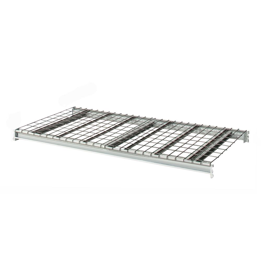Bulk Rack Additional Level 96"W x 36"D 707 Marine Blue Uprights / 711 Light Gray Beams 1 Level  Includes waterfall wire deck. Picture 1