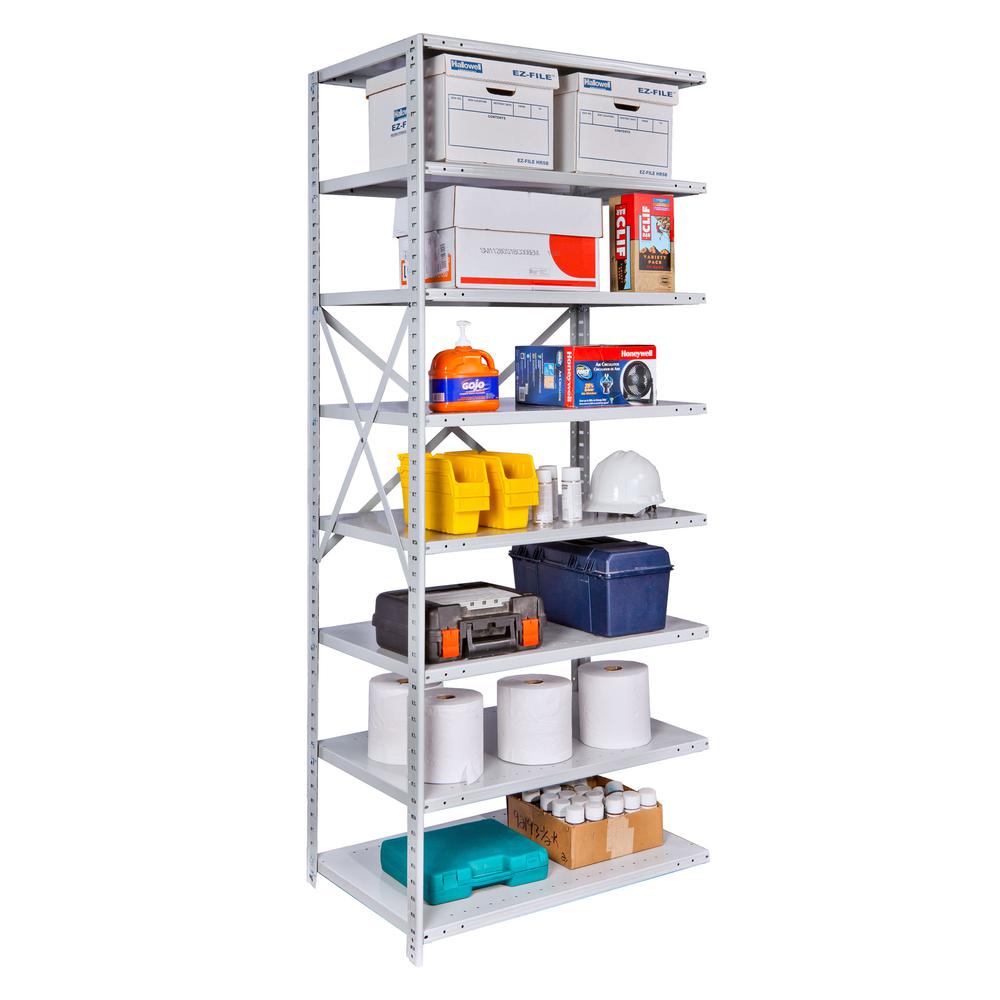 MedSafe Antimicrobial Hi-Tech Shelving 711 Light Gray. Picture 2