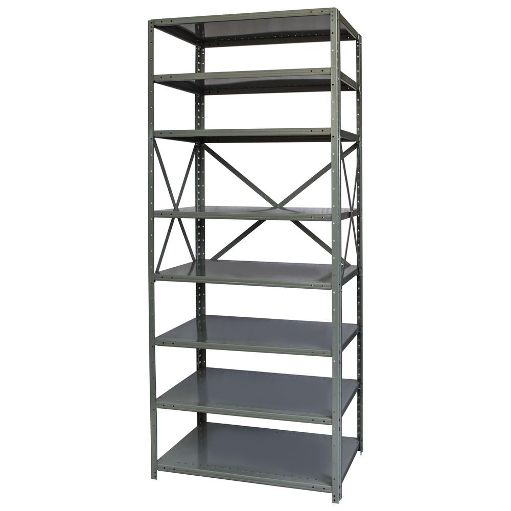 Hallowell Hi-Tech Free Standing Shelving 725 Dark Gray. Picture 1