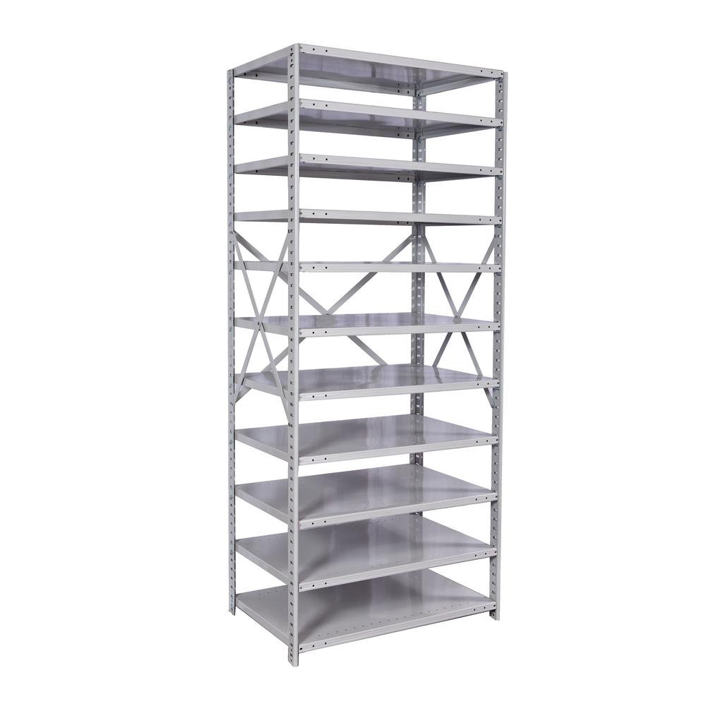 MedSafe Antimicrobial Hi-Tech Shelving 711 Light Gray. Picture 1