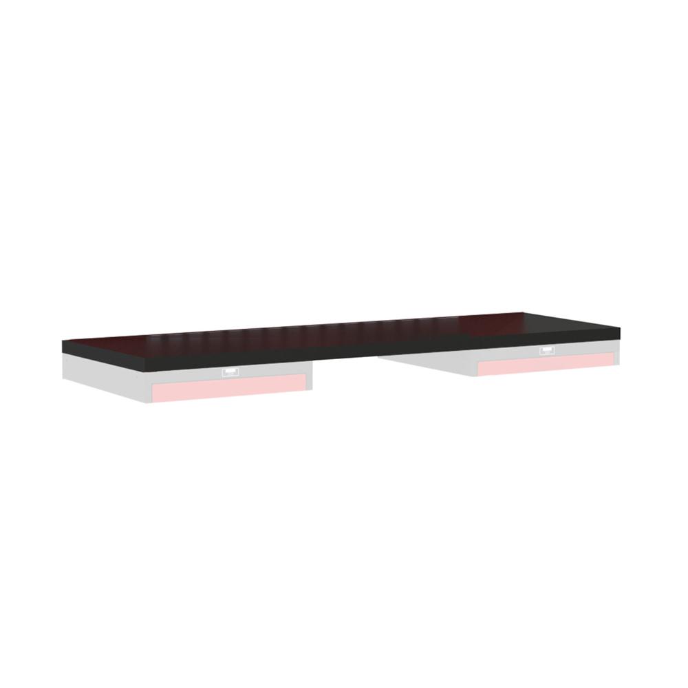 12 Gauge Steel Workbench Top, 72"W x 24"D x 1.75"H, Black. Picture 1