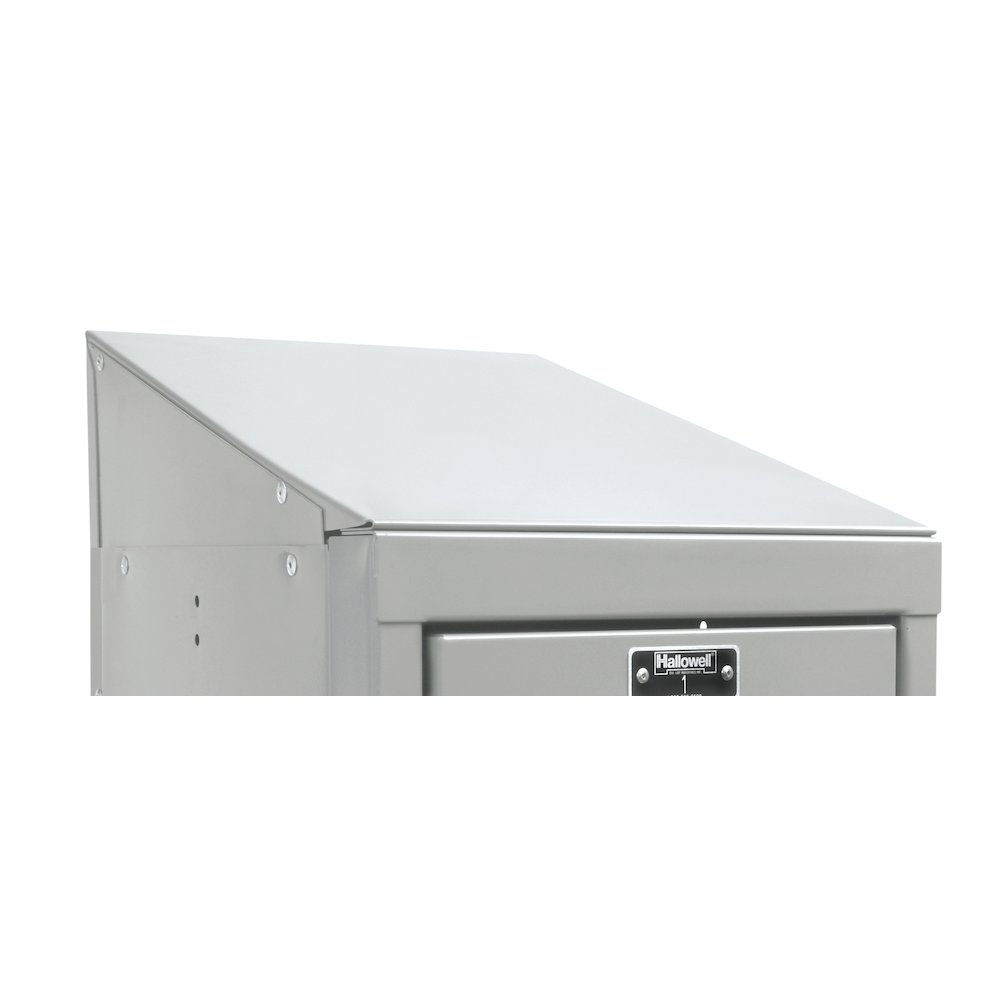 Hallowell Slope Top End Closure 12"D x 4"H 711 Light Gray. Picture 1