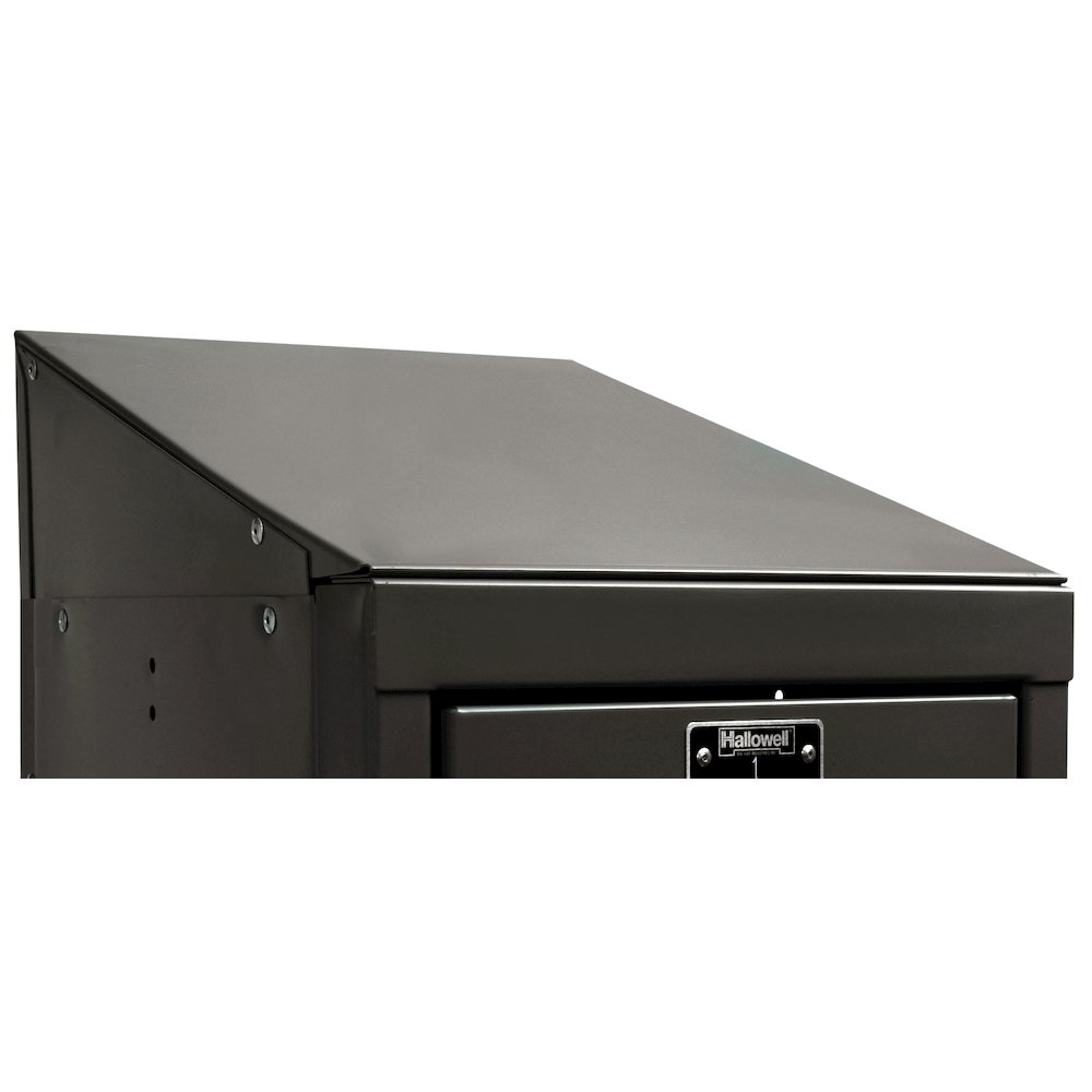 Hallowell Individual Slope Top 12"W x 18"D x 6"H 708 Black. Picture 1