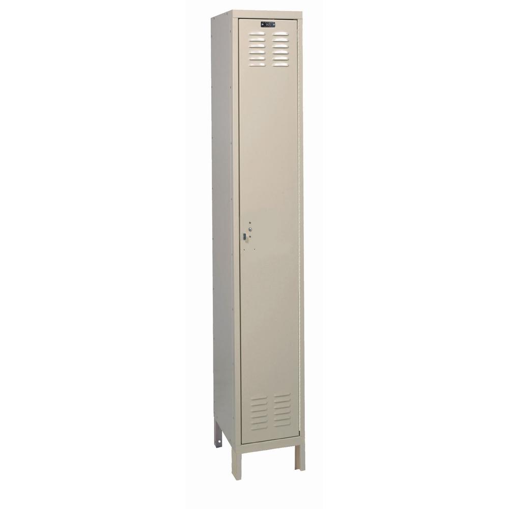Hallowell Value Max Locker, 729 Tan, Single Tier, 1-Wide, Knock-Down. Picture 1