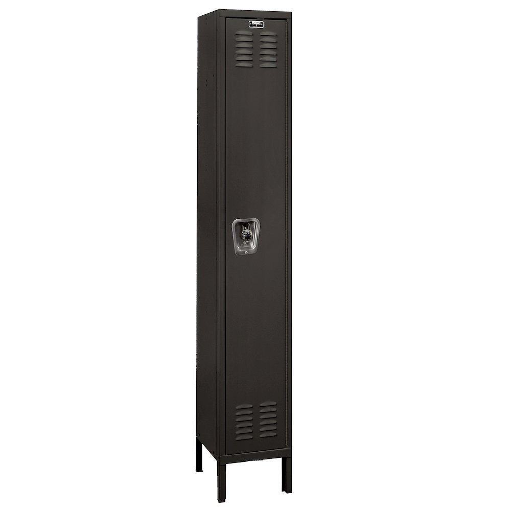 Hallowell ReadyBuilt Locker, 708 Black, Single Tier, 1-Wide, Assembled. Picture 1