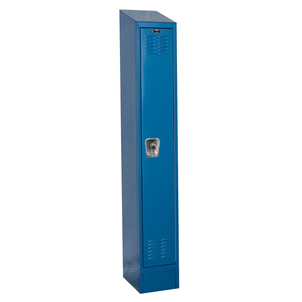 Hallowell ReadyBuilt II Locker, 707 Marine Blue, Single Tier, 1-Wide, Assembled. Picture 1