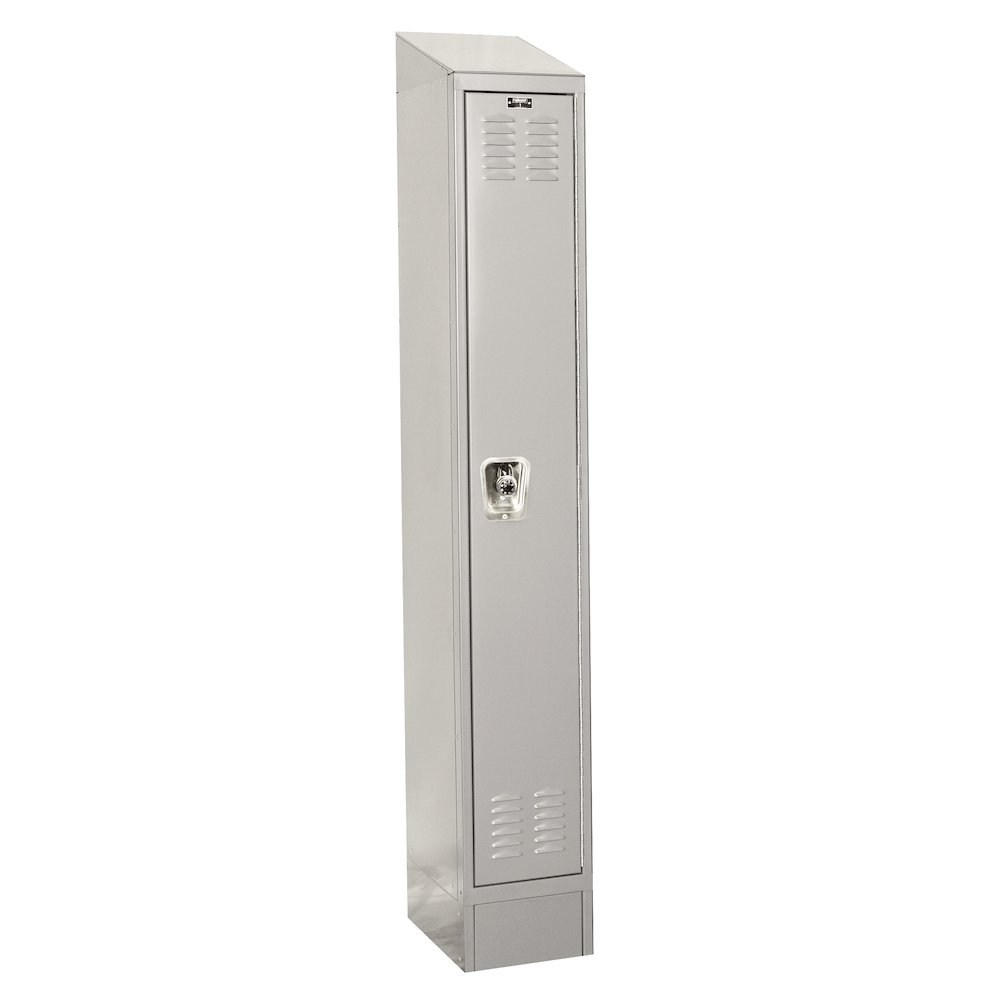 Hallowell ReadyBuilt II Locker, 711 Light Gray, Single Tier, 1-Wide, Assembled. Picture 1