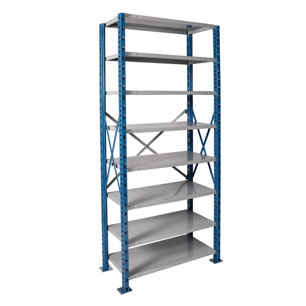 Hallowell H-Post High Capacity Shelving 707 Marine Blue Posts Side Sway Braces. Picture 4