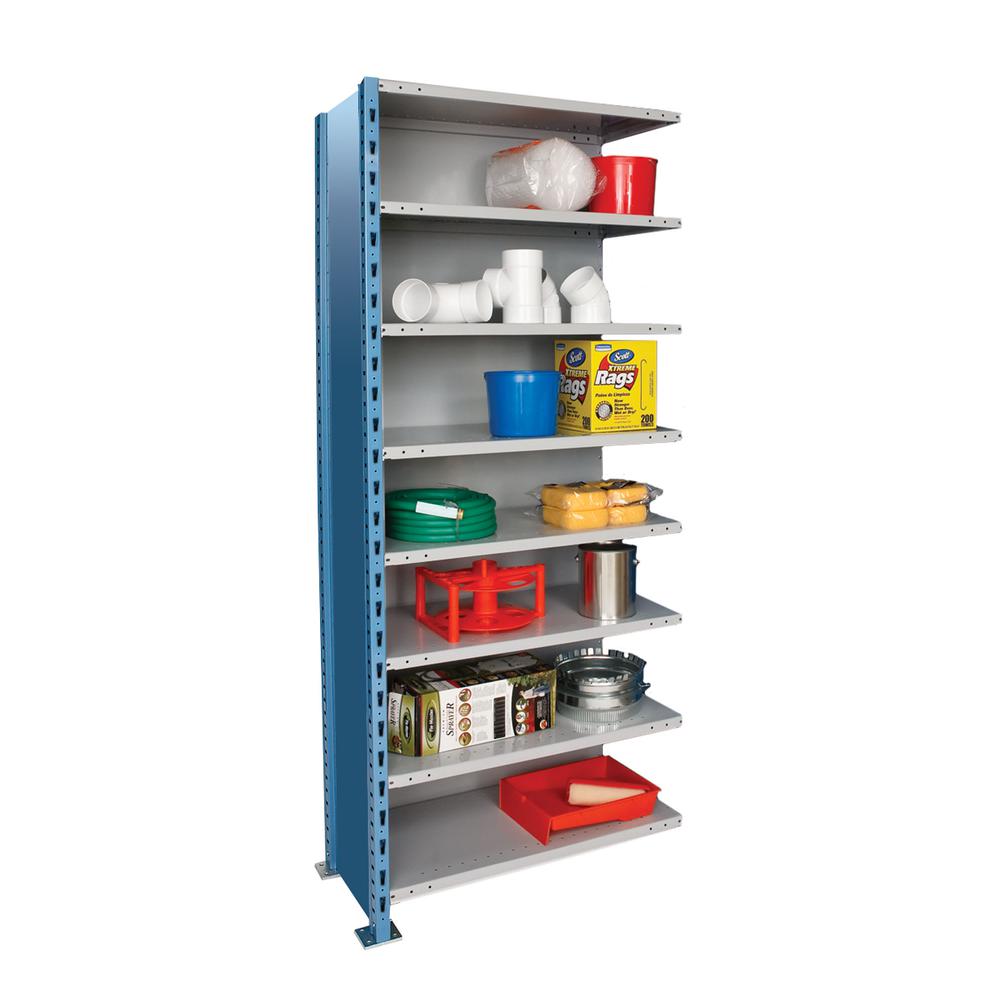 Hallowell H-Post High Capacity Shelving 707 Marine Blue Posts Sides. Picture 1