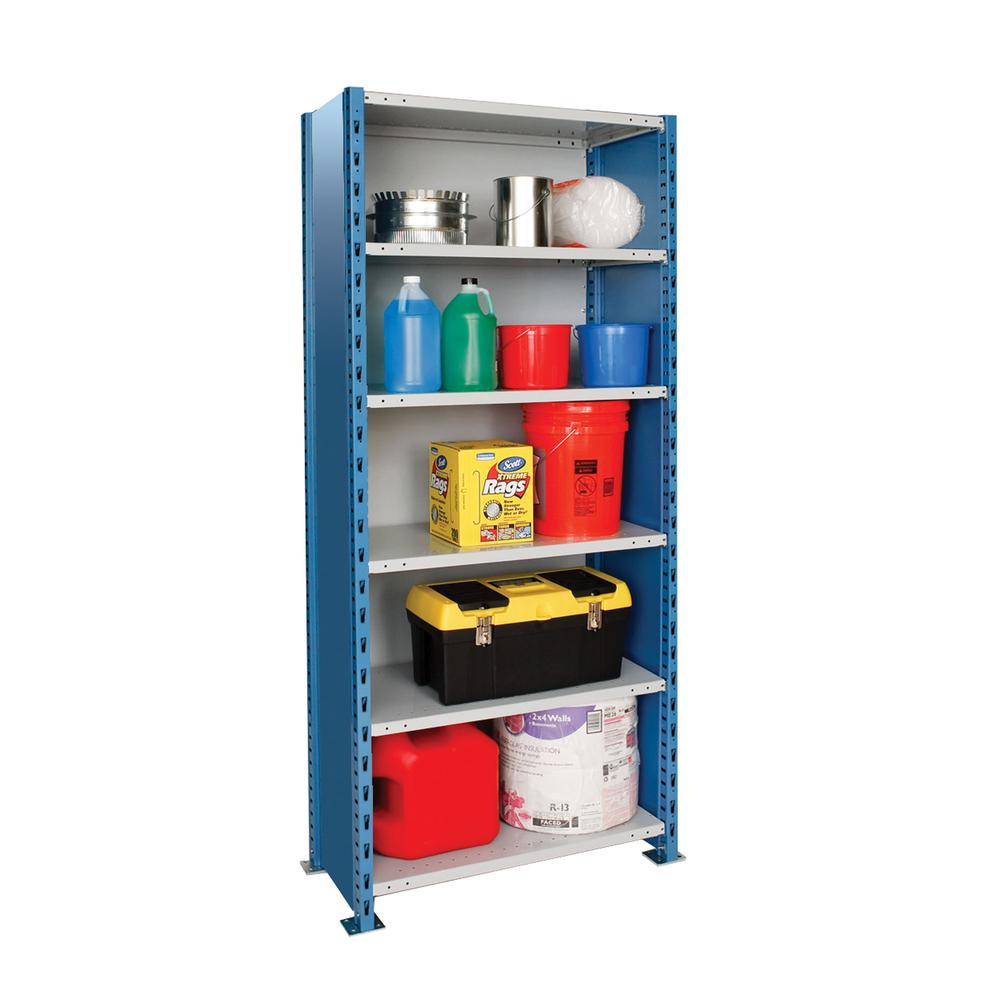 Hallowell H-Post High Capacity Shelving 707 Marine Blue Posts Sides. Picture 3