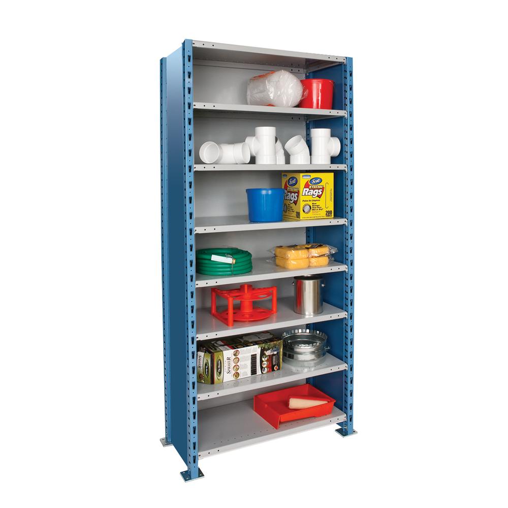 Hallowell H-Post High Capacity Shelving 707 Marine Blue Posts Sides. Picture 3