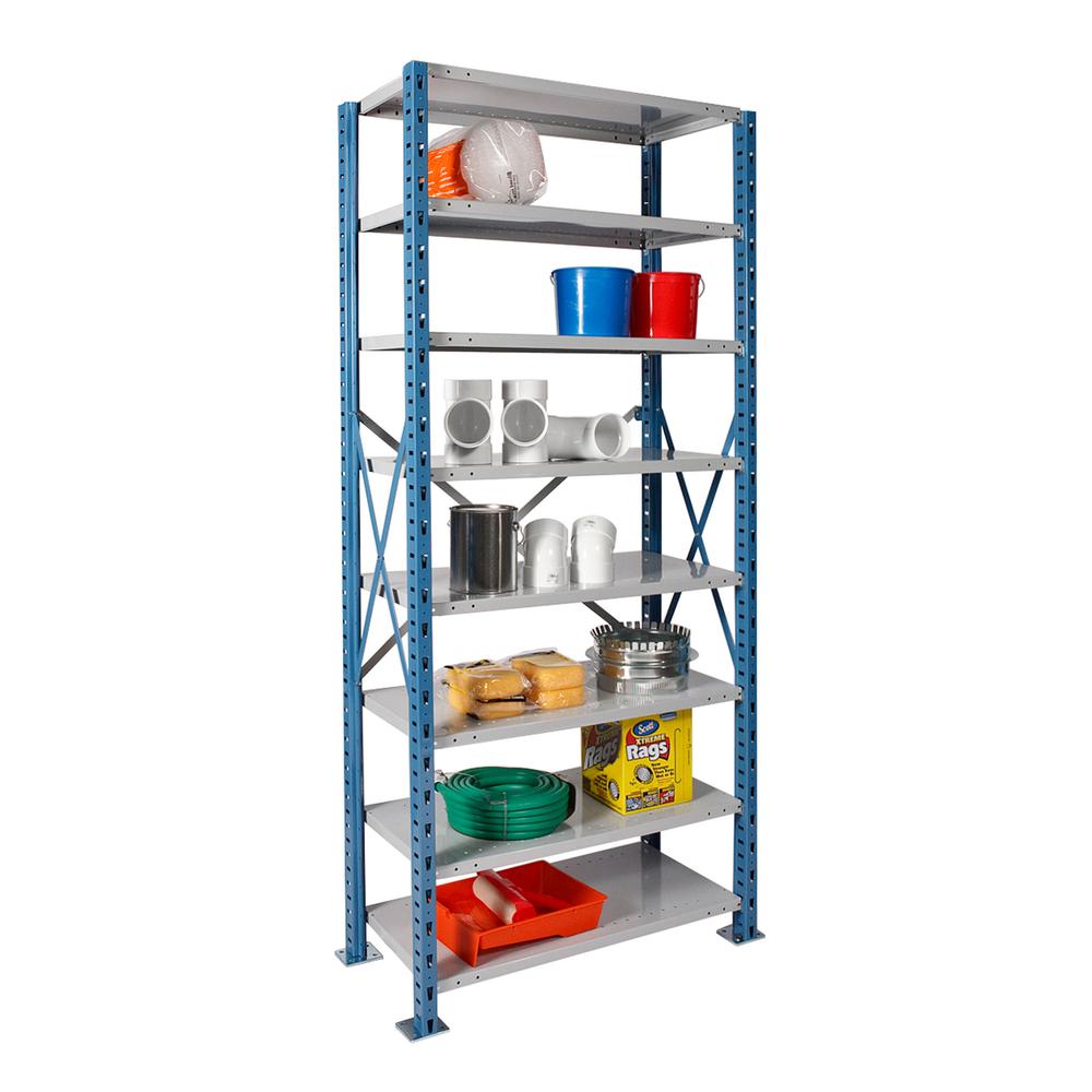 Hallowell H-Post High Capacity Shelving 707 Marine Blue Posts Side Sway Braces. Picture 3