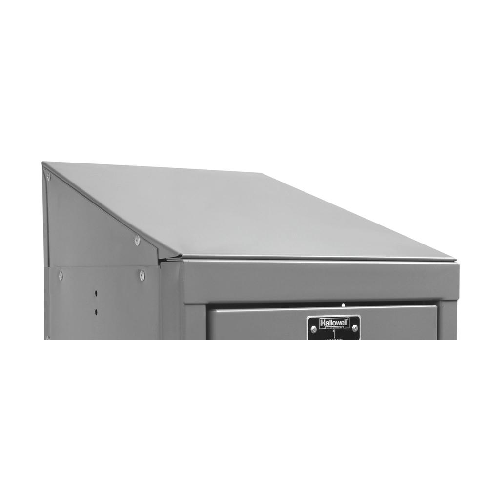 Hallowell Slope Top End Closure 18"D x 6"H 725 Dark Gray. Picture 1