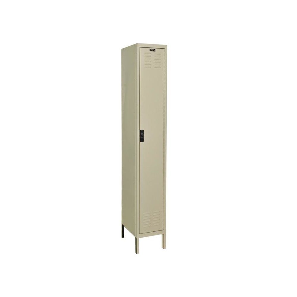 Hallowell DigiTech Electronic Locker, 729 Tan, Single Tier, 1-Wide, Assembled. Picture 1