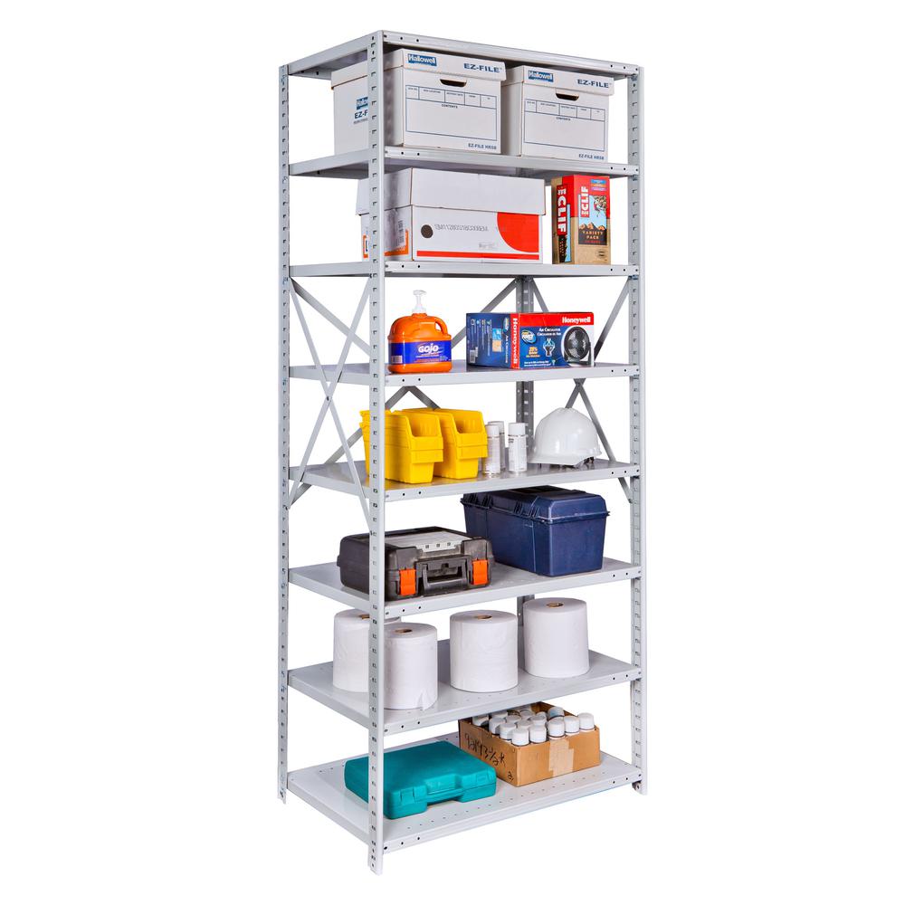 MedSafe Antimicrobial Hi-Tech Shelving 711 Light Gray. Picture 3