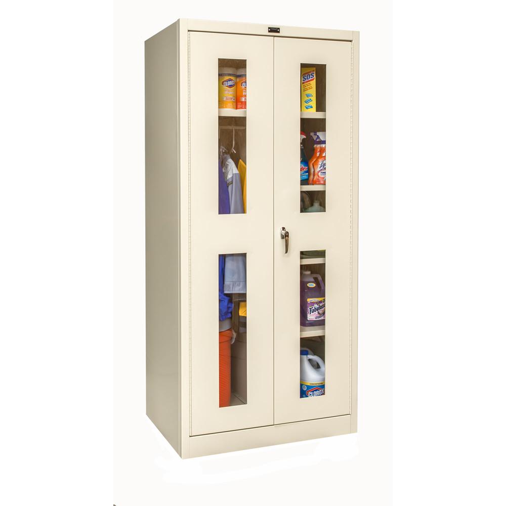 400 Series Stationary SV Combination Cabinet, 36"W x 24"D x 72"H, 729 Tan, Single Tier, Double Safety-View Door, 1-Wide, Assembled. Picture 2