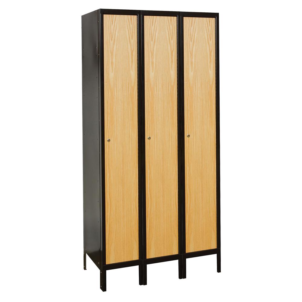 Hallowell Metal-Wood Hybrid Locker. Picture 1