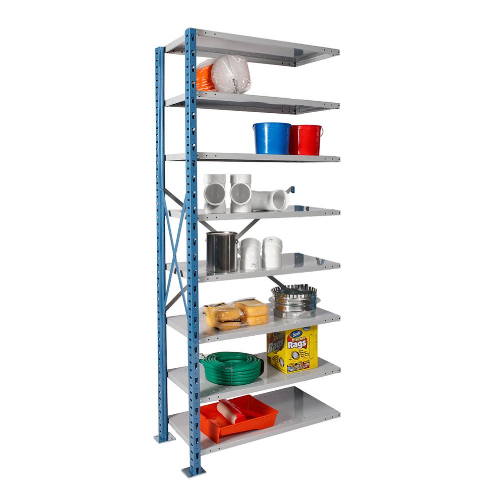 Hallowell H-Post High Capacity Shelving 707 Marine Blue Posts Side Sway Braces. Picture 1