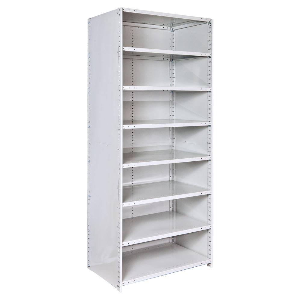 MedSafe Antimicrobial Hi-Tech Shelving 711 Light Gray. Picture 1