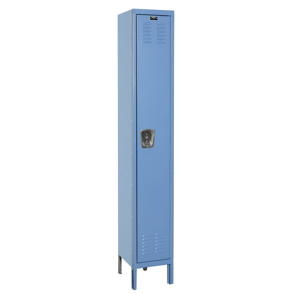 Hallowell Premium Locker, 707 Marine Blue, Single Tier, 1-Wide, Assembled. Picture 1