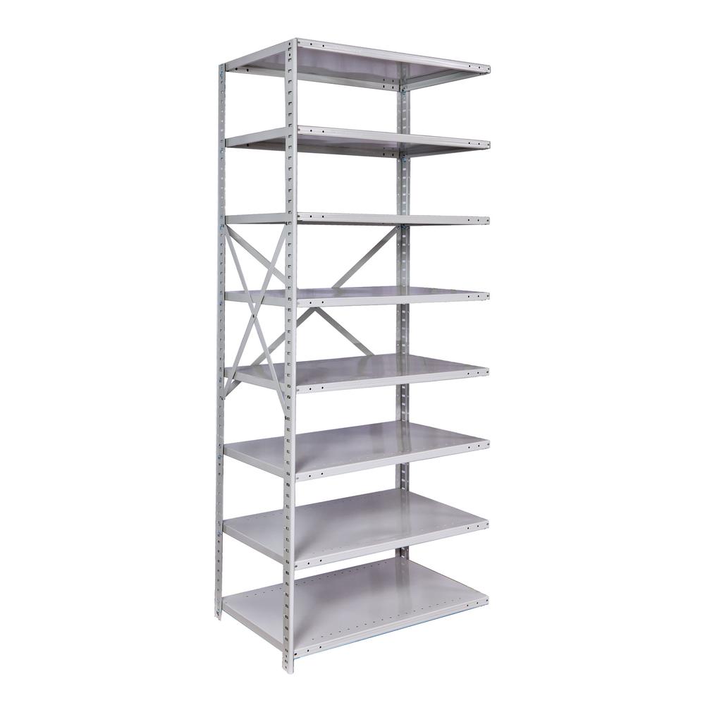 MedSafe Antimicrobial Hi-Tech Shelving 711 Light Gray. Picture 1