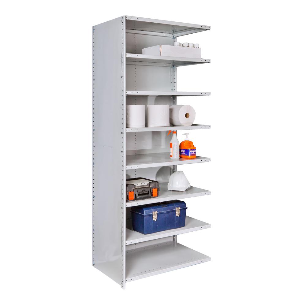MedSafe Antimicrobial Hi-Tech Shelving 711 Light Gray. Picture 2