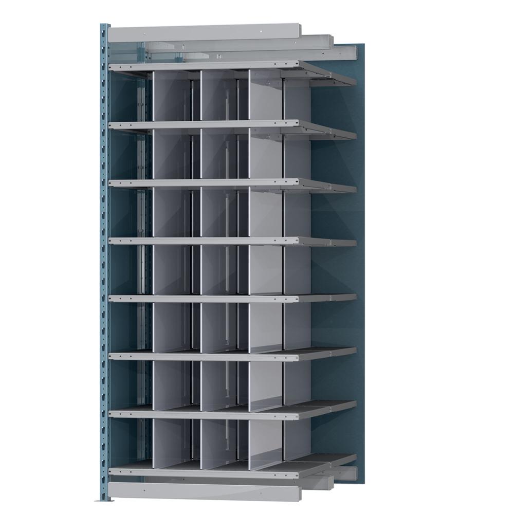 Hallowell Deep Bin Shelving 707 Marine Blue Posts Sides. Picture 1