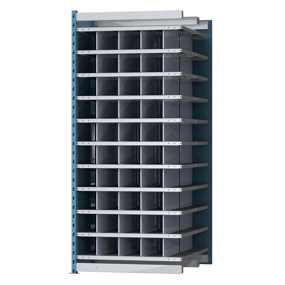 Hallowell Deep Bin Shelving 707 Marine Blue Posts Sides. Picture 1