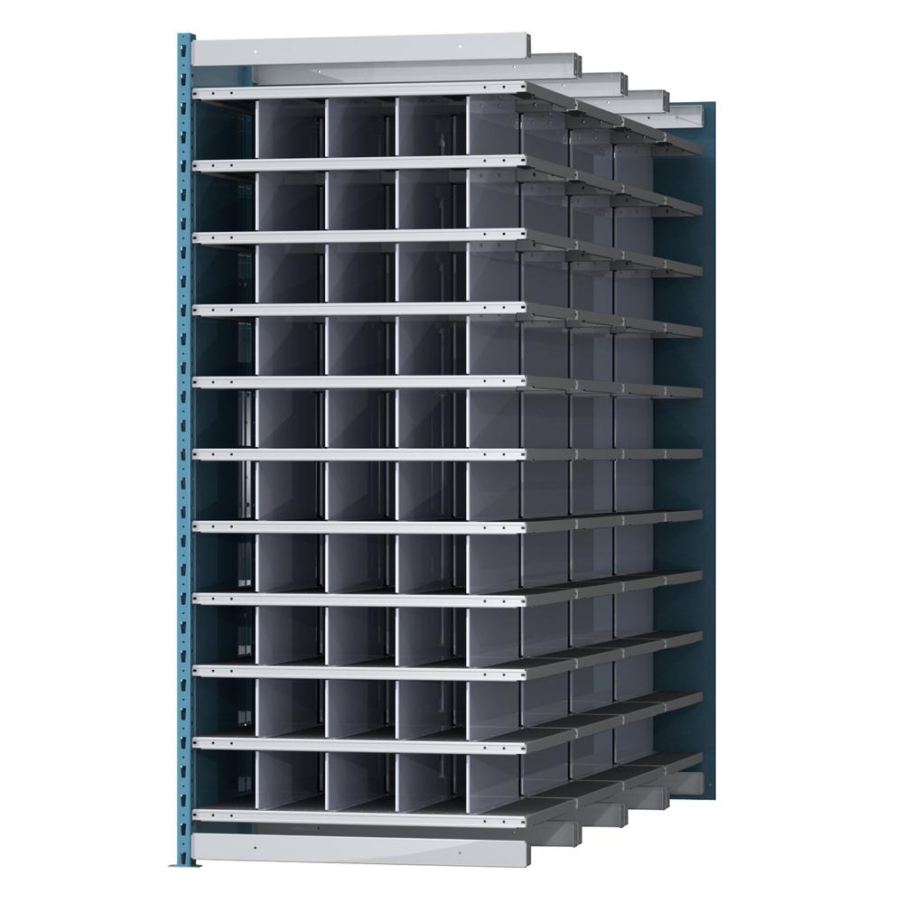 Hallowell Deep Bin Shelving 707 Marine Blue Posts Sides. Picture 1