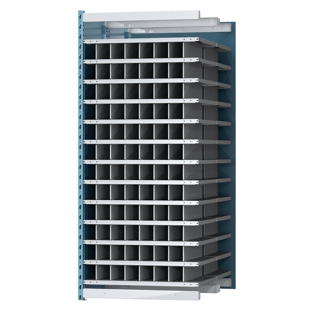 Hallowell Deep Bin Shelving 707 Marine Blue Posts Sides. Picture 1