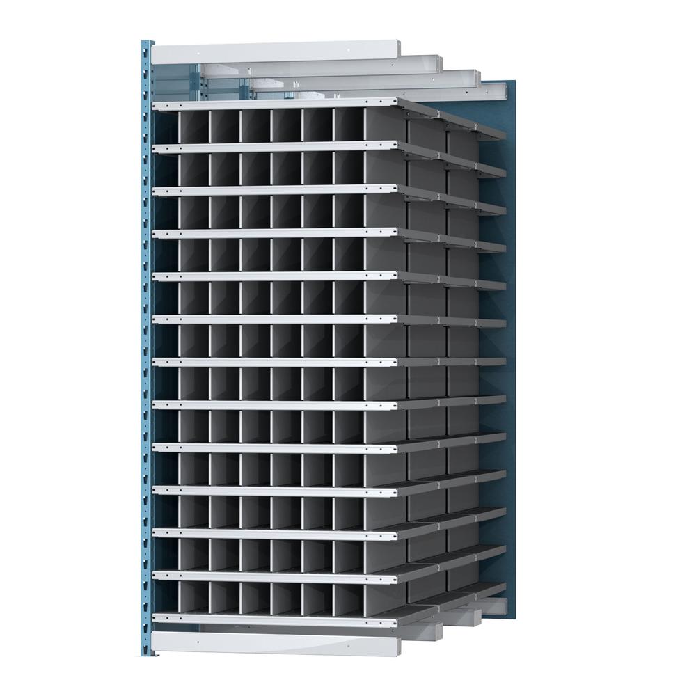 Hallowell Deep Bin Shelving 707 Marine Blue Posts Sides. Picture 1