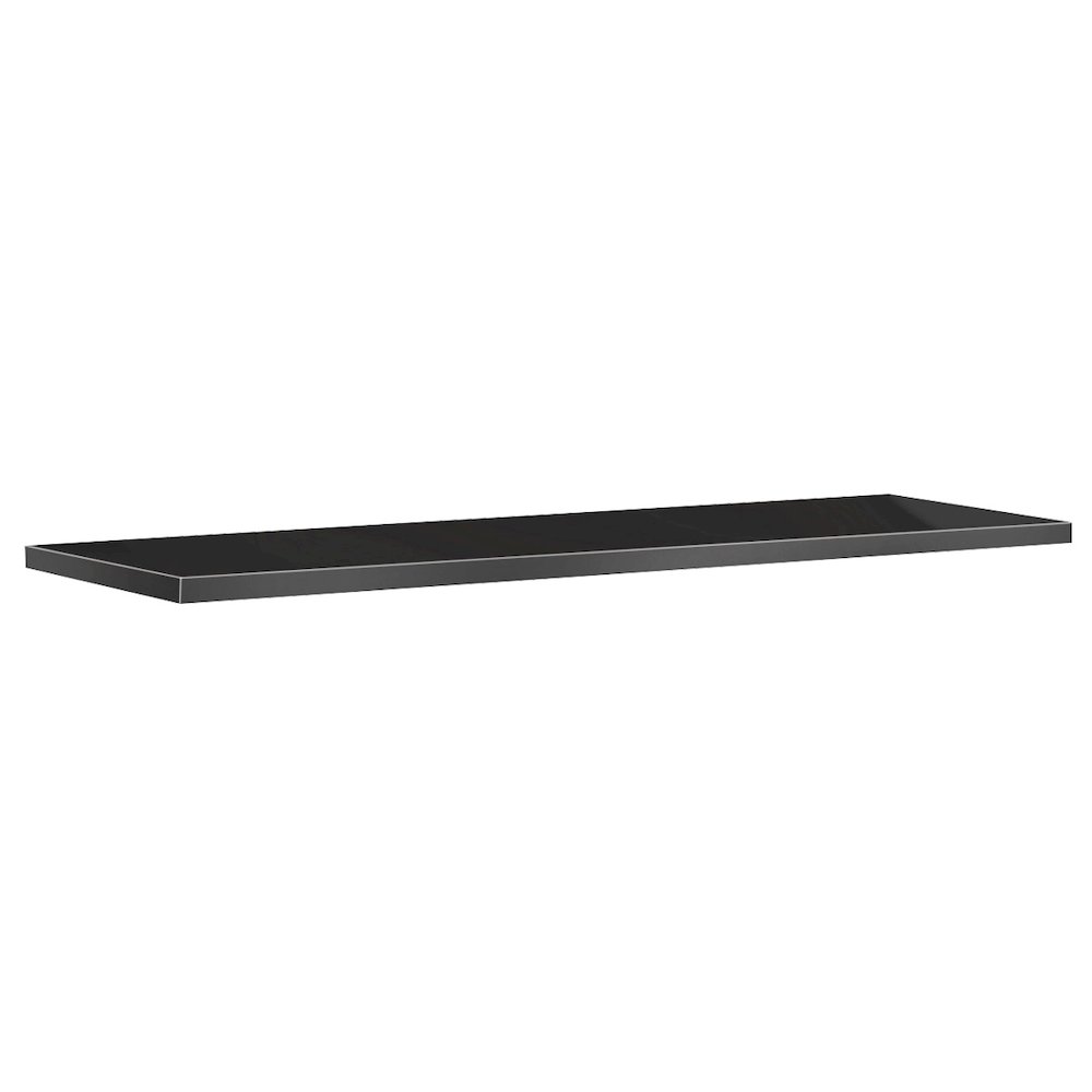 Fort Knox Pedestal Shelf, 36"W x 8"D x 0.75"H, Black (textured). Picture 1