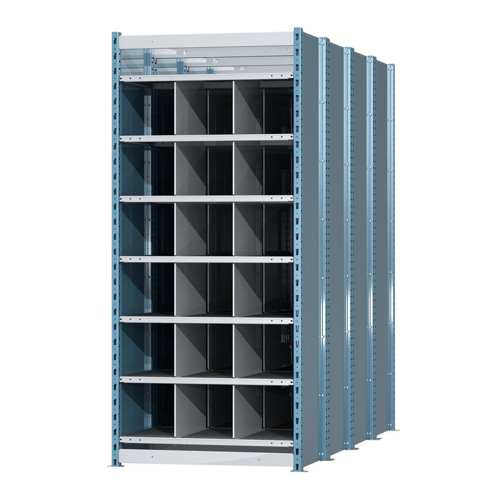 Hallowell Deep Bin Shelving 707 Marine Blue Posts Sides. Picture 2