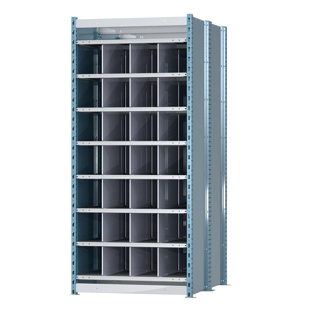 Hallowell Deep Bin Shelving 707 Marine Blue Posts Sides. Picture 2