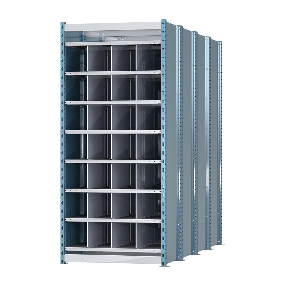 Hallowell Deep Bin Shelving 707 Marine Blue Posts Sides. Picture 2