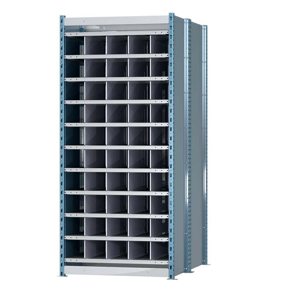 Hallowell Deep Bin Shelving 707 Marine Blue Posts Sides. Picture 2