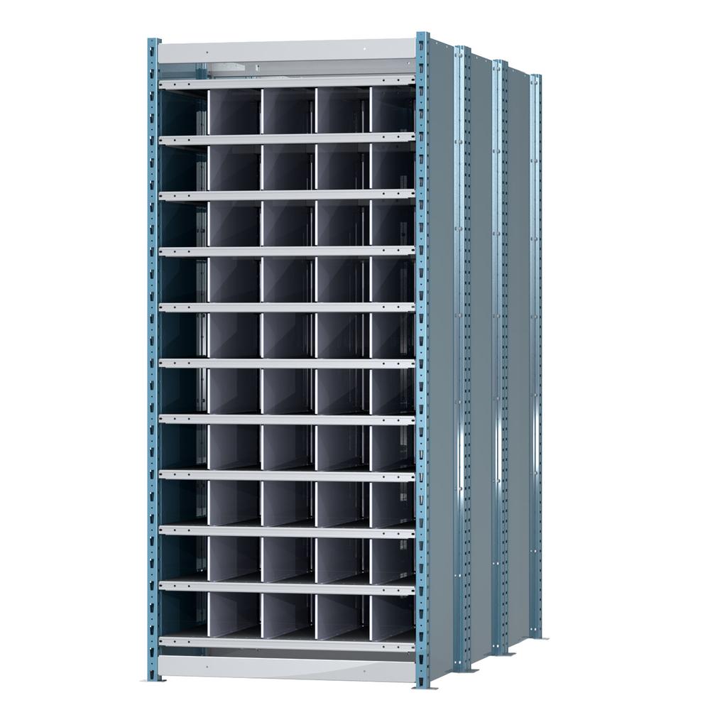 Hallowell Deep Bin Shelving 707 Marine Blue Posts Sides. Picture 2