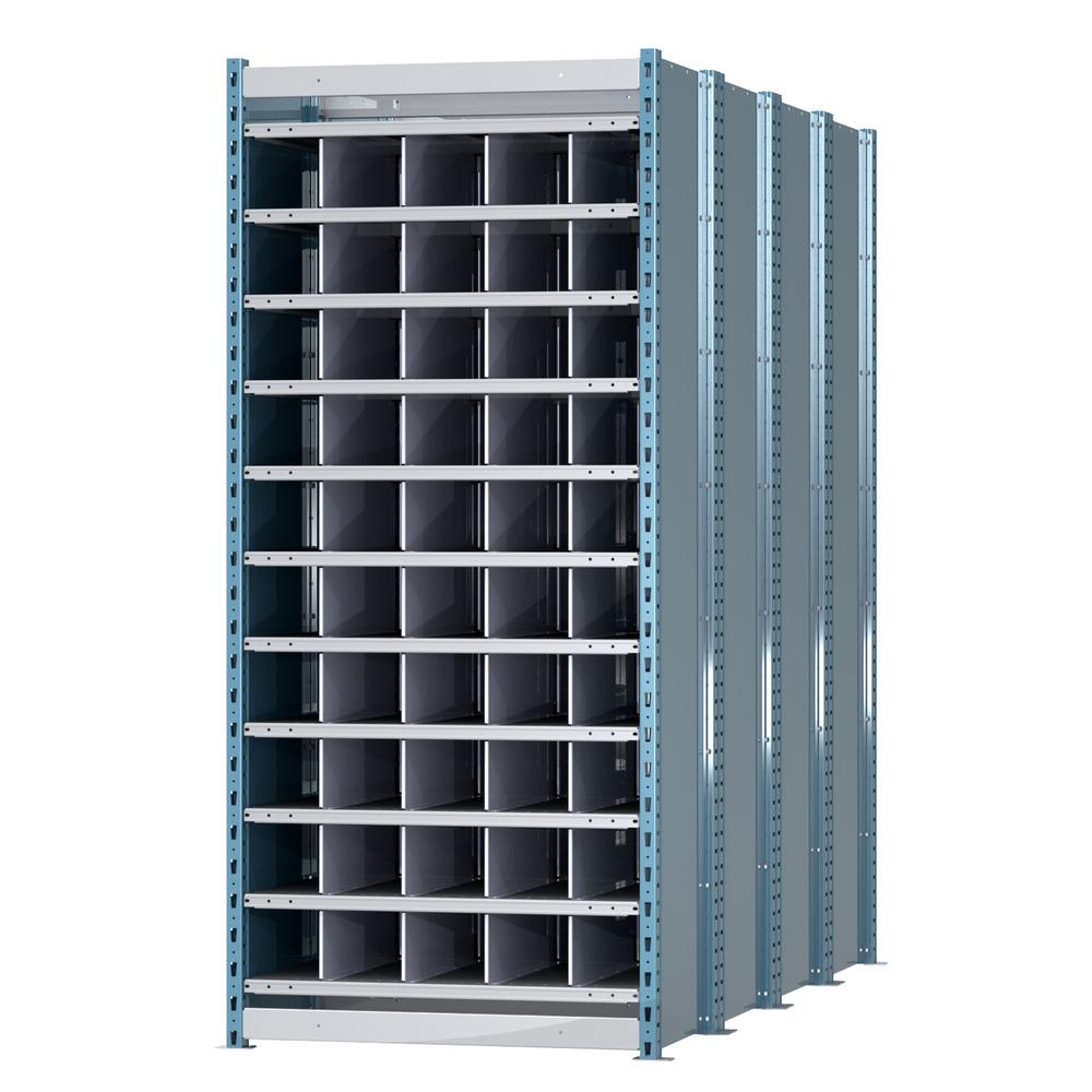 Hallowell Deep Bin Shelving 707 Marine Blue Posts Sides. Picture 2