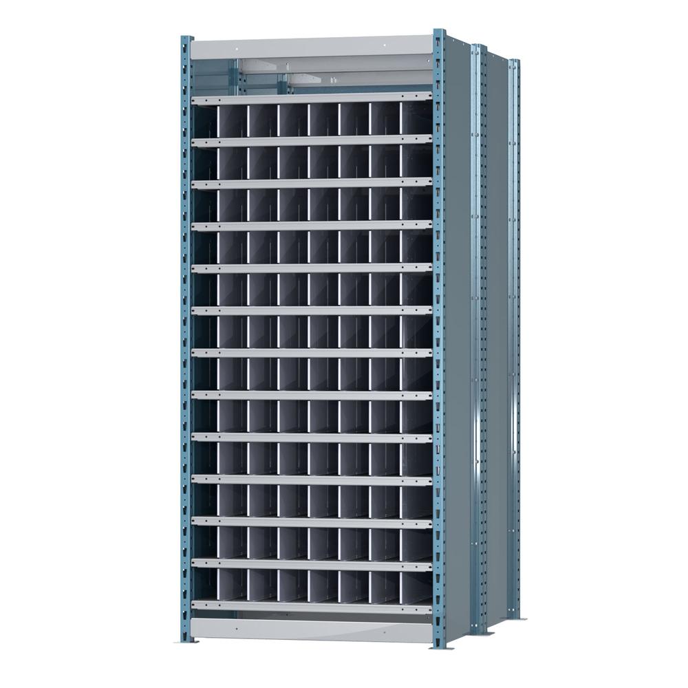 Hallowell Deep Bin Shelving 707 Marine Blue Posts Sides. Picture 2