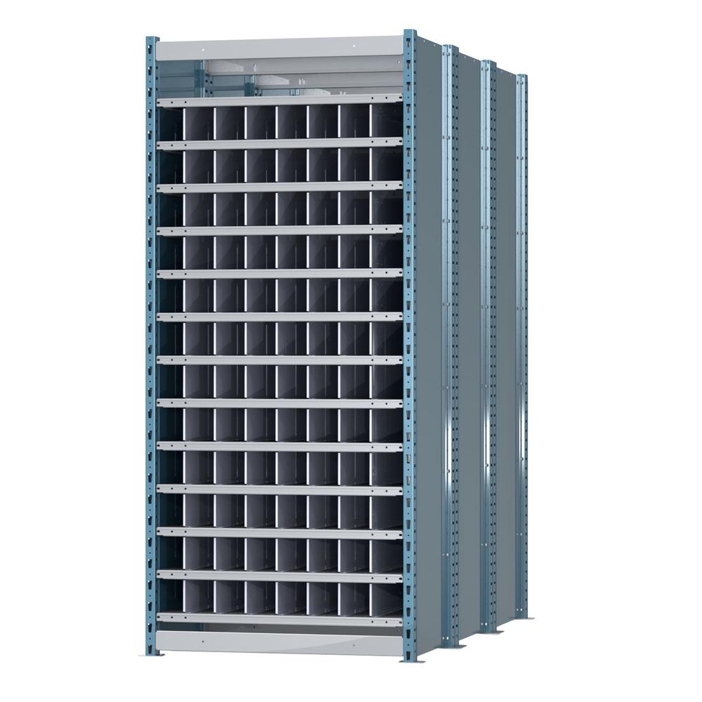 Hallowell Deep Bin Shelving 707 Marine Blue Posts Sides. Picture 2