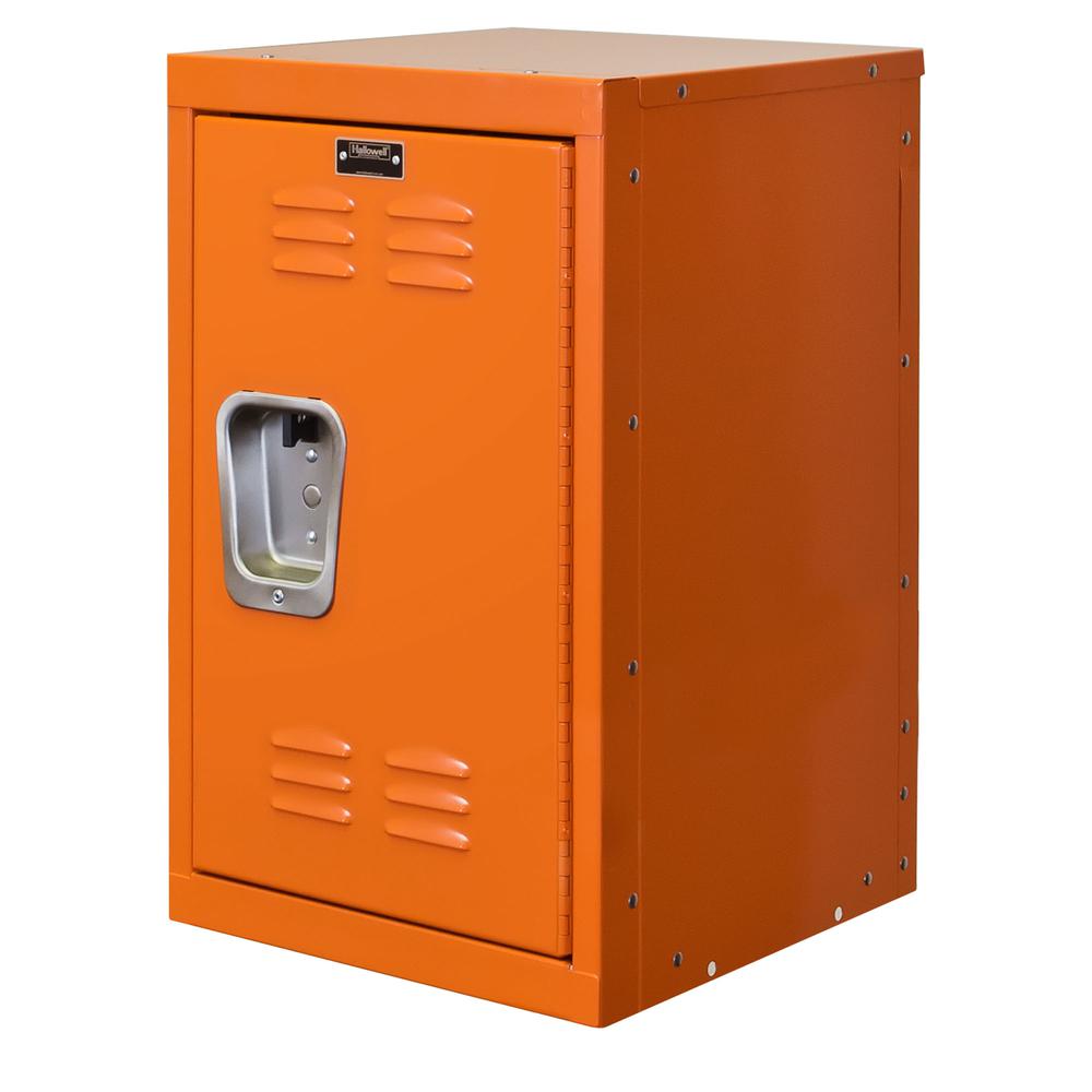 Hallowell Kid Mini Locker, 728 Hoop (orange), Single Tier, 1-Wide, Knock-Down. Picture 2