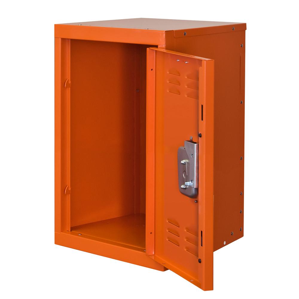 Hallowell Kid Mini Locker, 728 Hoop (orange), Single Tier, 1-Wide, Knock-Down. Picture 1