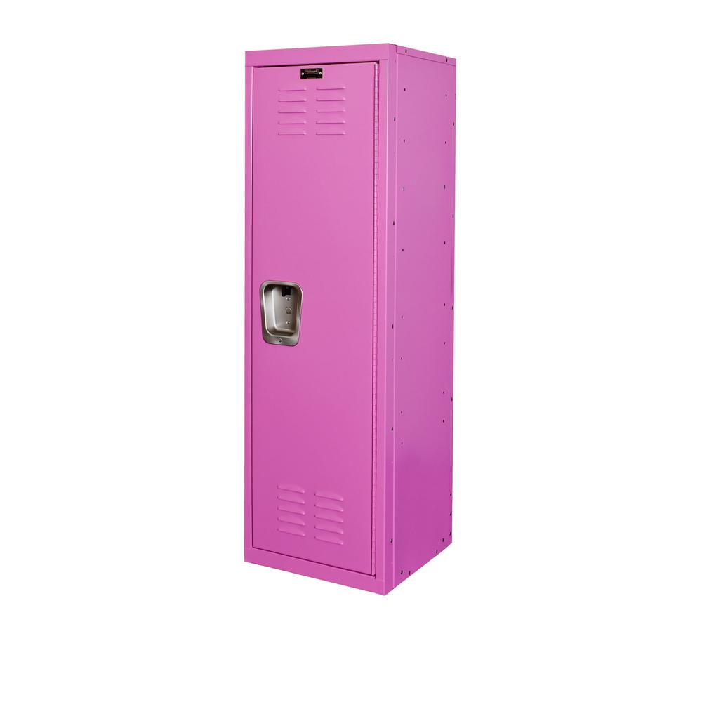 Hallowell Kid Locker, 1133 Bubble Gum (pink), Single Tier, 1-Wide, Knock-Down. Picture 2