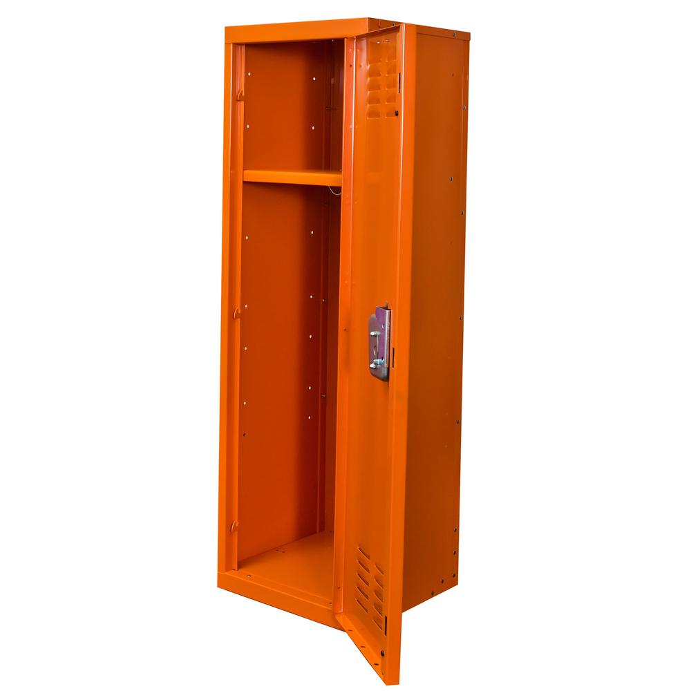 Hallowell Kid Locker, 728 Hoop (orange), Single Tier, 1-Wide, Knock-Down. Picture 1
