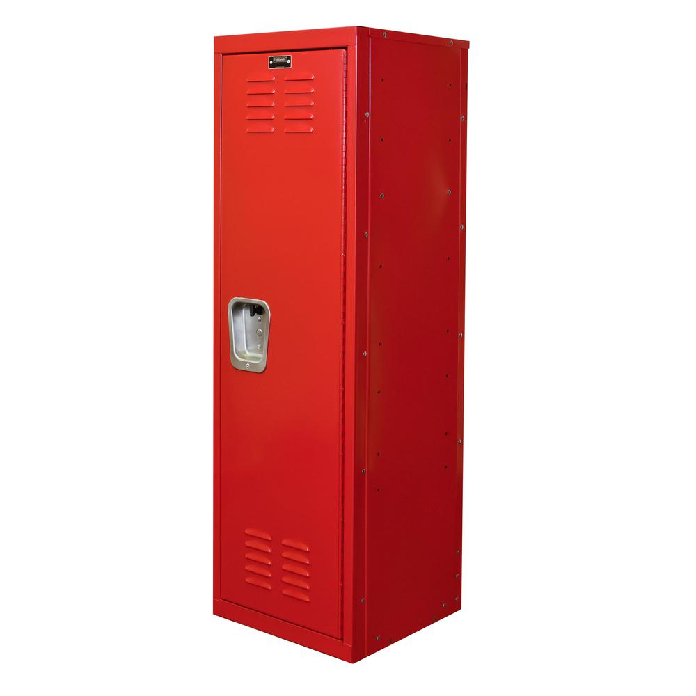 Hallowell Kid Locker, 721 Relay Red (red), Single Tier, 1-Wide, Knock-Down. Picture 2